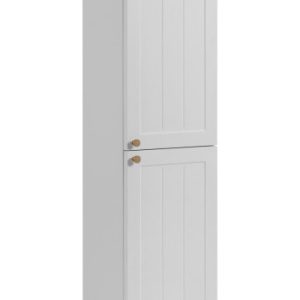 Klasyczna szafka łazienkowa, biała, 35 x 136 x 27 cm, uchwyt złoty 1059979 Klasyczna szafka łazienkowa, biała, 35 x 136 x 27 cm, uchwyt złoty 1059979