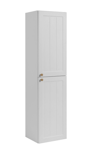 Klasyczna szafka łazienkowa, biała, 35 x 136 x 27 cm, uchwyt złoty 1059979