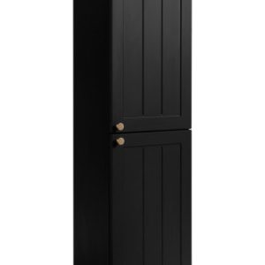 Klasyczna szafka łazienkowa, czarna, 35 x 136 x 27 cm, uchwyt złoty 1059955 Klasyczna szafka łazienkowa, czarna, 35 x 136 x 27 cm, uchwyt złoty 1059955