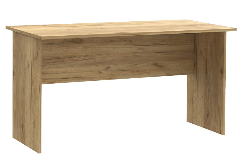 Klasyczne proste biurko do gabinetu dąb craft - Jolo 224231