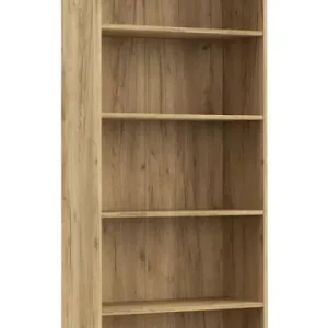 Klasyczny regał biurowy z otwartymi półkami dąb craft – Maeno 224687 Klasyczny regał biurowy z otwartymi półkami dąb craft – Maeno 224687