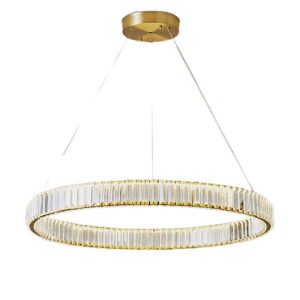 Klasyczny Żyrandol ZŁOTY RING 80 z kryształami K9 Ø80CM 140719