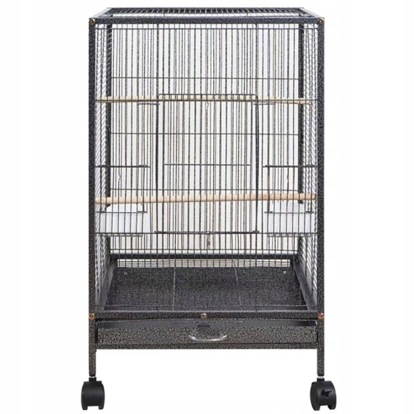 Klatka metalowa dla ptaków egzotycznych woliera dla papug kanarków 80 cm 796275