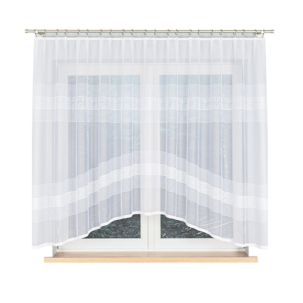 KLAUDYNA - Firanka gotowa żakardowa z podcięciem na dole - 300x160 cm 774765