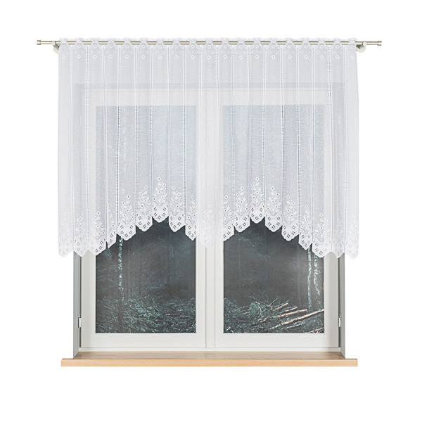 KLEMENTYNA - Firanka gotowa żakardowa z podcięciem na dole - 200x120 cm 774747