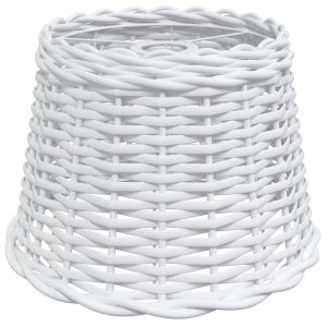 Klosz Biały Ø 30 x 20 cm Wiklina vidaXL 476994 Klosz Biały Ø 30 x 20 cm Wiklina vidaXL 476994