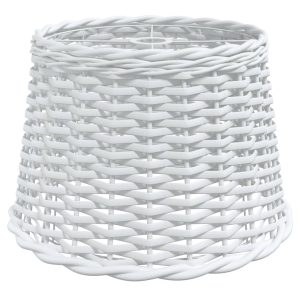 Klosz Biały Ø 40 x 26 cm Wiklina vidaXL 477000 Klosz Biały Ø 40 x 26 cm Wiklina vidaXL 477000