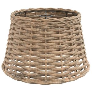 Klosz Brąz Ø 38 x 23 cm Wiklina vidaXL 376566 Klosz Brąz Ø 38 x 23 cm Wiklina vidaXL 376566