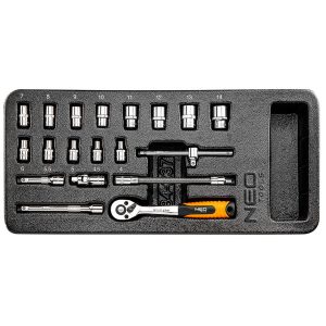 Klucze nasadowe 1/4 19szt Neo Custom Pro 84-237 179347 Klucze nasadowe 1/4 19szt Neo Custom Pro 84-237 179347