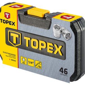 Klucze nasadowe 1/4”, 46 szt. TOPEX 38D640 179465 Klucze nasadowe 1/4”, 46 szt. TOPEX 38D640 179465