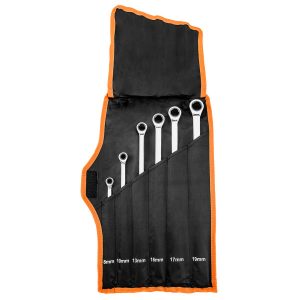 Klucze oczkowe z grzechotką, długie, 6szt. 8-19mm 09-370 179416