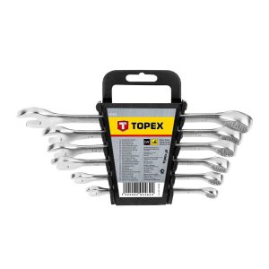 Klucze płasko-oczkowe 8-17 mm, 6szt. TOPEX 35D755 179437