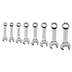 Klucze płasko-oczkowe krótk 8-19mm 8szt NEO 09-791 179410