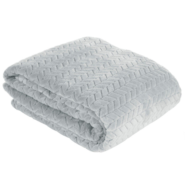 Koc 150X200 cm Cindy5 popielaty mikrofibra flano 879486