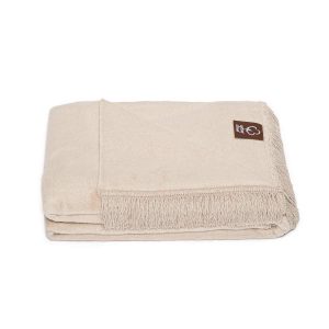 Koc bawełniany akrylowy 150×200 0293/10 taupe beżowy narzuta pled 964867