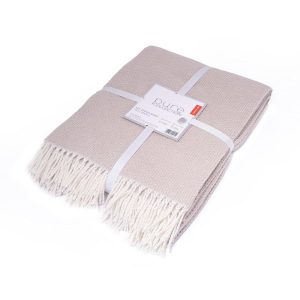 Koc bawełniany akrylowy 200×220 beżowy z frędzlami jacquard 126jb 1065698 Koc bawełniany akrylowy 200×220 beżowy z frędzlami jacquard 126jb 1065698