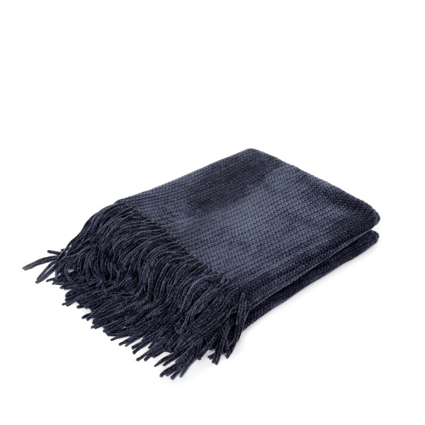 Koc CHENILLE szenilowy granatowy 130x170 cm HOMLA 896273
