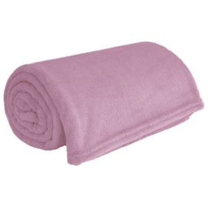 Koc Cosy 160×200 cm różowy miękki gładki 1043699