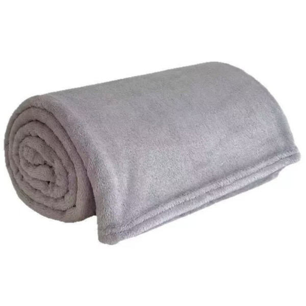 Koc Cosy 200x220 cm szary miękki gładki 1043710