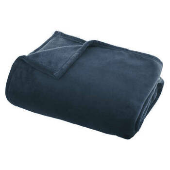 Koc Flanelowy granatowy 125x150cm 135193
