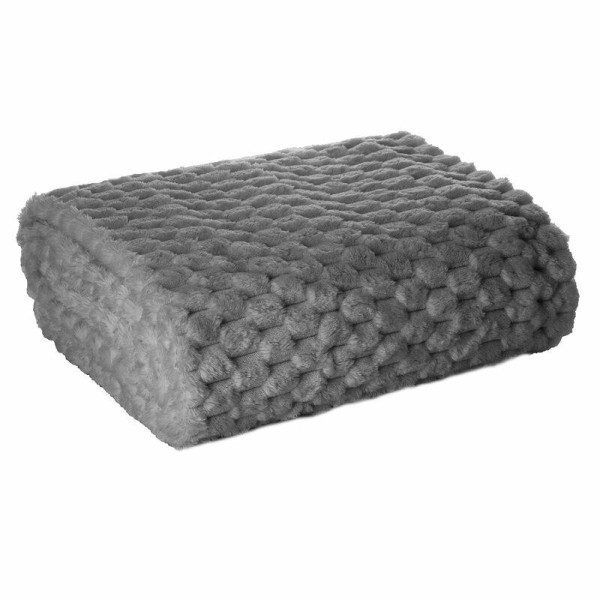 Koc FLANO z efektem 3D stalowy 200x220 cm 410376