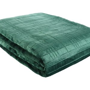 Koc Grade 220×200 cm ciemnozielony 762075 Koc Grade 220×200 cm ciemnozielony 762075