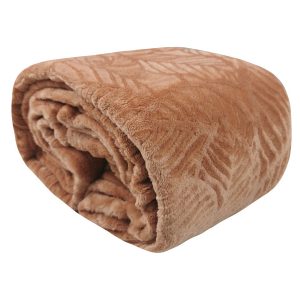 Koc gruby na prezent tłoczony wzór narzuta Paloma 200×220 pomarańczowy 782861 Koc gruby na prezent tłoczony wzór narzuta Paloma 200×220 pomarańczowy 782861