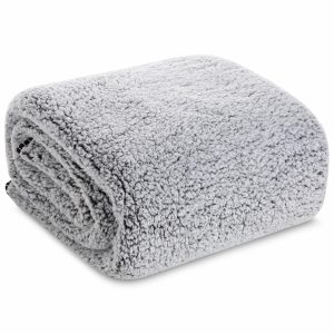 Koc KOALA 170×210 Premium stalowy/biały bukla 741459 Koc KOALA 170×210 Premium stalowy/biały bukla 741459