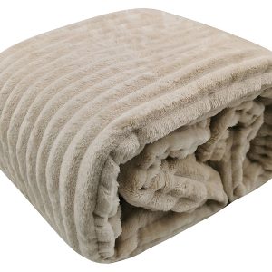 Koc Lea 150×200 cm beżowy 557694 Koc Lea 150×200 cm beżowy 557694