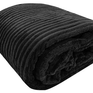 Koc Lea 150×200 cm czarny 557696 Koc Lea 150×200 cm czarny 557696