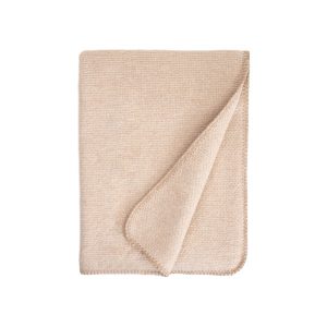 Koc MALLOW gruby beżowy z dekoracyjną teksturą 150x200cm HOMLA 947887 Koc MALLOW gruby beżowy z dekoracyjną teksturą 150x200cm HOMLA 947887
