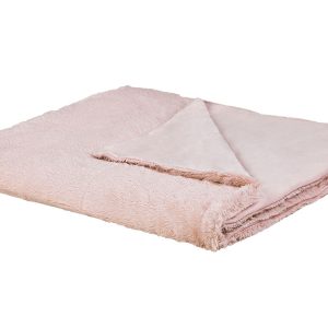 Koc narzuta 180 x 200 na łóżko różowy 62337 Koc narzuta 180 x 200 na łóżko różowy 62337