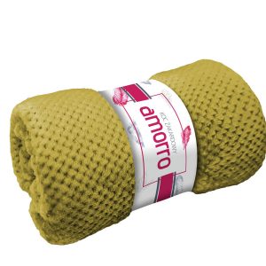 Koc narzuta 200×220 Amorro żakardowy oliwkowy wytłaczany 240g/m2 963897 Koc narzuta 200×220 Amorro żakardowy oliwkowy wytłaczany 240g/m2 963897