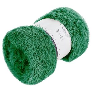 Koc narzuta 70×150 Yeti włochacz zielony butelkowy futrzak fotelówka 944755