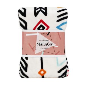 Koc Narzuta Na Łóżko 150×200 Cm Boho Malaga Mikroflanela – Kolorowy 1000424 Koc Narzuta Na Łóżko 150×200 Cm Boho Malaga Mikroflanela – Kolorowy 1000424