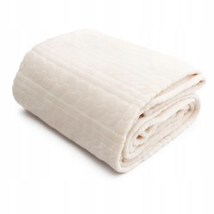 Koc Narzuta Na Łóżko Miękki 130×160 Cm Luxury Wool Mikroflanela – Kremowy 994781 Koc Narzuta Na Łóżko Miękki 130×160 Cm Luxury Wool Mikroflanela – Kremowy 994781
