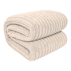 Koc narzuta tłoczony przytulny ciepły wzór na prezent Lea 200×220 ecru 818315 Koc narzuta tłoczony przytulny ciepły wzór na prezent Lea 200×220 ecru 818315