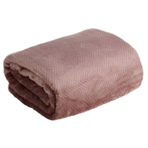 Koc narzuta z mikrofibry 200×220 ceglasty w jodełkę Cindy 5 82978 Koc narzuta z mikrofibry 200×220 ceglasty w jodełkę Cindy 5 82978