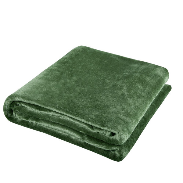 Koc narzuta z mikrofibry 200x220 Comfort zielony ciemny 990703
