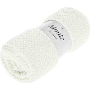 Koc narzuta z mikrofibry 200×220 Monte biały 87139 Koc narzuta z mikrofibry 200×220 Monte biały 87139