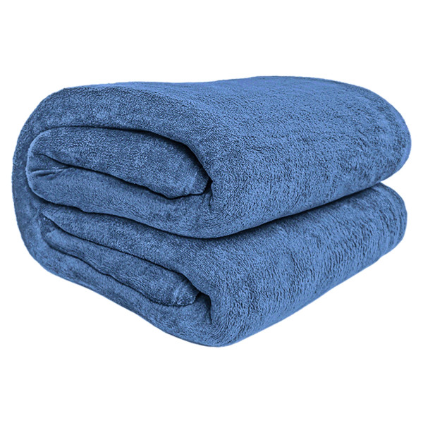 Koc pled narzuta dwustronna ciepły gruby na prezent Tago 160x200 jeans 818321