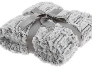 Koc Plush Grey 180×130 cm 242267 Koc Plush Grey 180×130 cm 242267