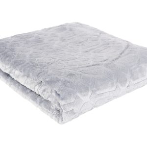 Koc Porto 150×200 cm srebrny 762079 Koc Porto 150×200 cm srebrny 762079