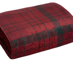 Koc Tartan Red 150×200 cm czerwony 772502 Koc Tartan Red 150×200 cm czerwony 772502