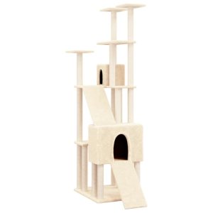 Kocie drzewko Kremowy Sizal vidaXL 411029
