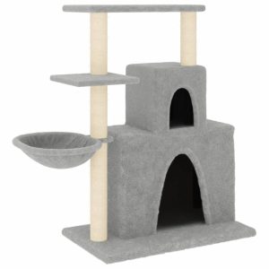 Kocie drzewko Szary Sizal vidaXL 411278