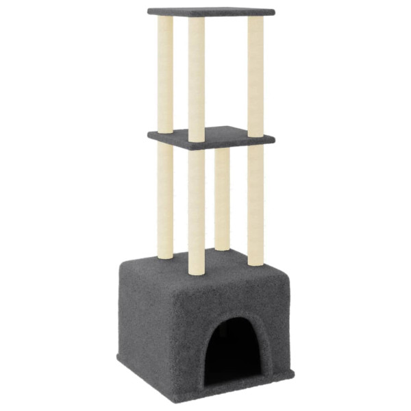 Kocie drzewko Szary Sizal vidaXL 411300