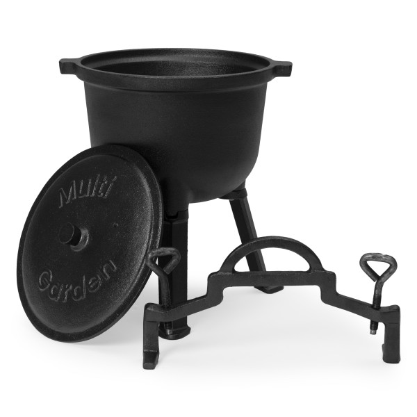 Kociołek żeliwny stojący 5L garnek myśliwski ognisko grill MultiGarden 537403