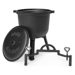 Kociołek żeliwny stojący 8L garnek myśliwski ognisko grill MultiGarden 537401 Kociołek żeliwny stojący 8L garnek myśliwski ognisko grill MultiGarden 537401