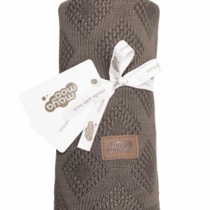 Kocyk bambusowy Mayamoo 80×100 04 brązowy ciemny taupe w pudełku 570g/m2 1065691